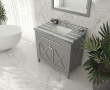 Load image into Gallery viewer, Wimbledon 36" Grey Bathroom Vanity with Countertop