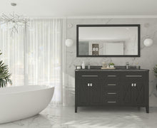 Load image into Gallery viewer, Wimbledon 60" Espresso Double Sink Bathroom Vanity with Countertop