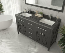 Load image into Gallery viewer, Wimbledon 60" Espresso Double Sink Bathroom Vanity with Countertop