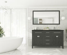 Load image into Gallery viewer, Wimbledon 60" Espresso Double Sink Bathroom Vanity with Countertop