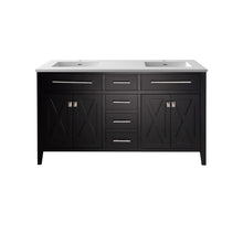 Load image into Gallery viewer, Wimbledon 60" Espresso Double Sink Bathroom Vanity with Countertop