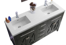 Load image into Gallery viewer, Wimbledon 60" Espresso Double Sink Bathroom Vanity with Countertop