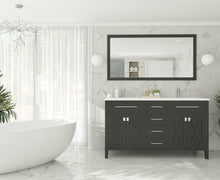 Load image into Gallery viewer, Wimbledon 60" Espresso Double Sink Bathroom Vanity with Countertop