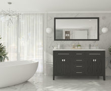 Load image into Gallery viewer, Wimbledon 60" Espresso Double Sink Bathroom Vanity with Countertop