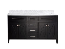Load image into Gallery viewer, Wimbledon 60" Espresso Double Sink Bathroom Vanity with Countertop