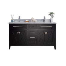 Load image into Gallery viewer, Wimbledon 60" Espresso Double Sink Bathroom Vanity with Countertop