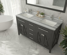 Load image into Gallery viewer, Wimbledon 60" Espresso Double Sink Bathroom Vanity with Countertop