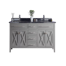 Load image into Gallery viewer, Wimbledon 60" Grey Double Sink Bathroom Vanity with Countertop