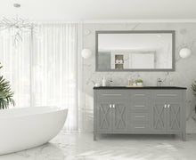 Load image into Gallery viewer, Wimbledon 60" Grey Double Sink Bathroom Vanity with Countertop