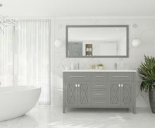 Load image into Gallery viewer, Wimbledon 60" Grey Double Sink Bathroom Vanity with Countertop