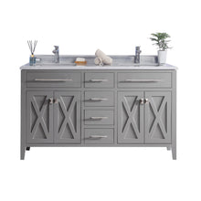 Load image into Gallery viewer, Wimbledon 60" Grey Double Sink Bathroom Vanity with Countertop