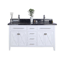 Load image into Gallery viewer, Wimbledon 60" White Double Sink Bathroom Vanity with Countertop