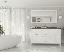 Load image into Gallery viewer, Wimbledon 60" White Double Sink Bathroom Vanity with Countertop