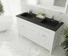 Load image into Gallery viewer, Wimbledon 60" White Double Sink Bathroom Vanity with Countertop