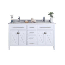 Load image into Gallery viewer, Wimbledon 60&quot; White Double Sink Bathroom Vanity with Countertop