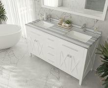 Load image into Gallery viewer, Wimbledon 60" White Double Sink Bathroom Vanity with Countertop