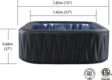 Load image into Gallery viewer, MSPA Black Inflatable Hot Tub 4-6 People - 245 Gallon - Plug&Play I SPAFAIR