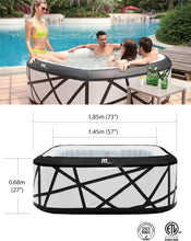 Load image into Gallery viewer, MSPA Inflatable Hot Tub for 4-6 People - 250 Gallon - Black &amp; White I SPAFAIR