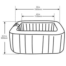 Load image into Gallery viewer, ALEKO Square Inflatable Hot Tub 2-4 Person with Cover I 160 Gallon I Portable Spa I Brown I SPAFAIR