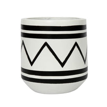 Load image into Gallery viewer, Terracotta Plant Pot I Santorini Planter by Bazar Bizar  - White & Black I SPAFAIR