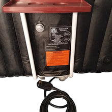 Load image into Gallery viewer, Oval Black & White Inflatable Hot Tub With Drink Tray and Cover - 2 Person - 145 Gallon I SPAFAIR