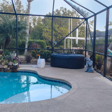 Load image into Gallery viewer, Oval Black & White Inflatable Hot Tub With Drink Tray and Cover - 2 Person - 145 Gallon I SPAFAIR