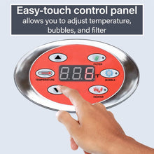 Load image into Gallery viewer, Oval Black & White Inflatable Hot Tub With Drink Tray and Cover - 2 Person - 145 Gallon I SPAFAIR