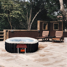 Load image into Gallery viewer, Oval Black & White Inflatable Hot Tub With Drink Tray and Cover - 2 Person - 145 Gallon I SPAFAIR