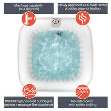 Load image into Gallery viewer, ALEKO Square Inflatable Hot Tub 2-4 Person with Cover I 160 Gallon I Black & White I SPAFAIR