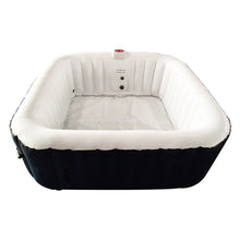Load image into Gallery viewer, ALEKO Square Inflatable Hot Tub 2-4 Person with Cover I 160 Gallon I Black & White I SPAFAIR