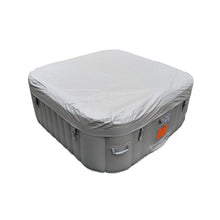 Load image into Gallery viewer, ALEKO Square Inflatable Hot Tub 2-4 Person with Cover I 160 Gallon I Portable Spa I Gray I SPAFAIR