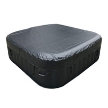 Load image into Gallery viewer, ALEKO Square Inflatable Jetted Hot Tub Spa With Cover - 6 Person - 265 Gallon - Black I SPAFAIR