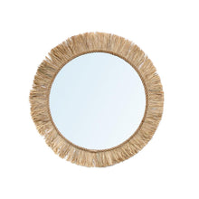 Load image into Gallery viewer, Raffia Boho Wall Round Mirror by Bazar Bizar I SPAFAIR