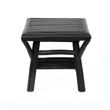 Load image into Gallery viewer, Black Wood Teak Side Table by Bazar Bizar I Boho Decor I SPAFAIR