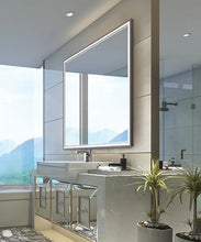 Load image into Gallery viewer, Radiance Silver Frame Bathroom LED Mirror