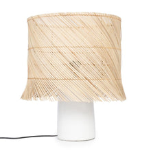 Load image into Gallery viewer, Rattan Boho Table Lamp - White
