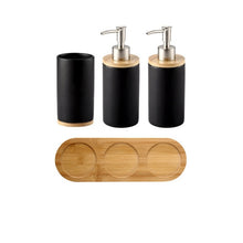 Load image into Gallery viewer, Ceramic Bamboo Bathroom Accessories Set I Toothbrush Holder I SPAFAIR