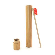 Load image into Gallery viewer, Natural Bamboo Wooden Toothbrush With Holder
