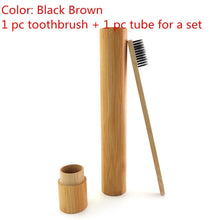 Load image into Gallery viewer, Natural Bamboo Wooden Toothbrush With Holder
