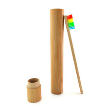 Load image into Gallery viewer, Natural Bamboo Wooden Toothbrush With Holder