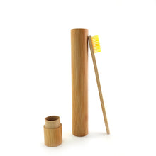 Load image into Gallery viewer, Natural Bamboo Wooden Toothbrush With Holder