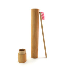 Load image into Gallery viewer, Natural Bamboo Wooden Toothbrush With Holder