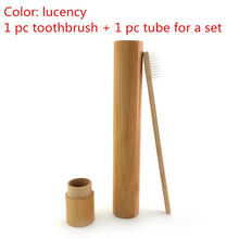 Load image into Gallery viewer, Natural Bamboo Wooden Toothbrush With Holder