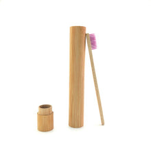 Load image into Gallery viewer, Natural Bamboo Wooden Toothbrush With Holder