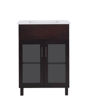 Load image into Gallery viewer, Nova 24&quot; Bathroom Vanity with White Ceramic Basin Countertop