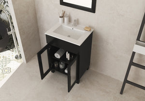 Nova 24" Bathroom Vanity with White Ceramic Basin Countertop