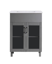 Load image into Gallery viewer, Nova 24&quot; Bathroom Vanity with White Ceramic Basin Countertop