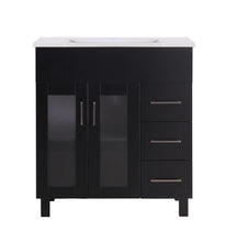 Load image into Gallery viewer, Nova 32&quot; Bathroom Vanity with White Ceramic Basin Countertop