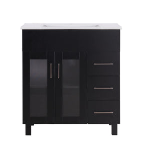 Nova 32" Bathroom Vanity with White Ceramic Basin Countertop