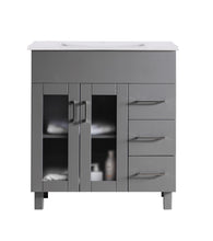 Load image into Gallery viewer, Nova 32&quot; Bathroom Vanity with White Ceramic Basin Countertop